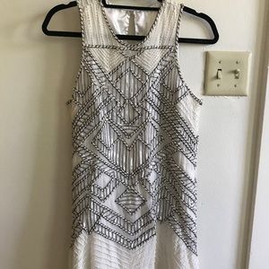 Parker White Beaded Dress
